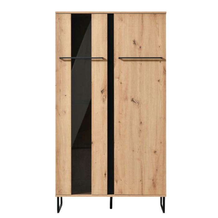 Sardinia Black / Artisan Oak 84.5x35x153.5cm Indoor Cabinet