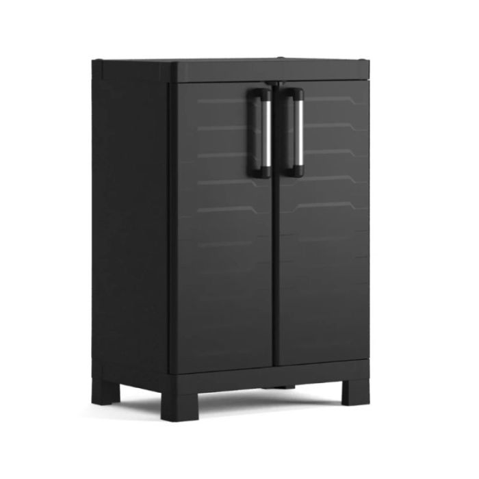 Keter Detroit Base Black Garden Plastic Storage Cabinet