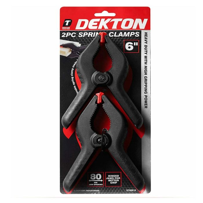 Dekton 150mm 2pcs Heavy Duty Spring Clamps