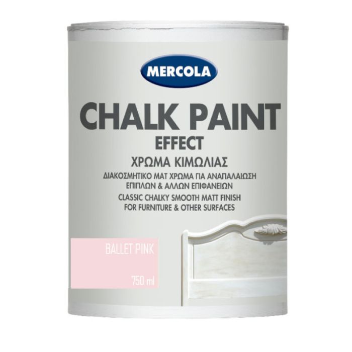 Mercola Matt Furniture Ballet Pink Chalk Paint 750ML