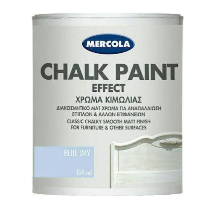 Mercola Matt Furniture Blue Sky Chalk Paint 750ML