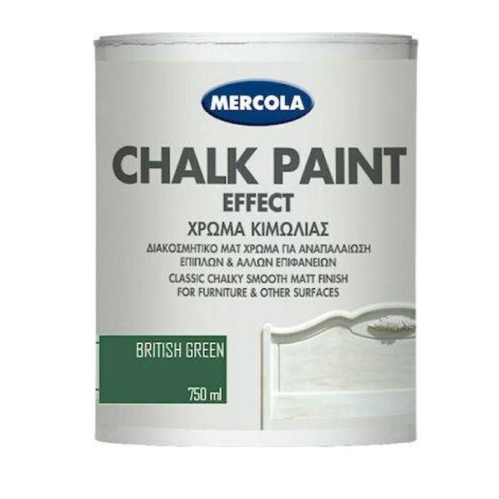 Mercola Matt Furniture British Green Chalk Paint 750ML