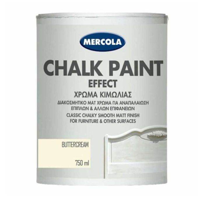 Mercola Matt Furniture Buttercream Chalk Paint 750ML