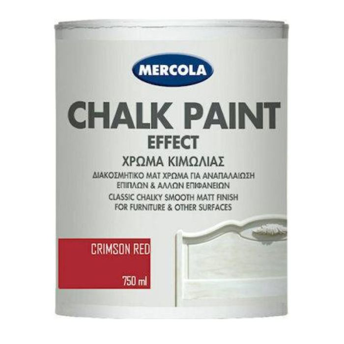 Mercola Matt Furniture Crimson Red Chalk Paint 750ML