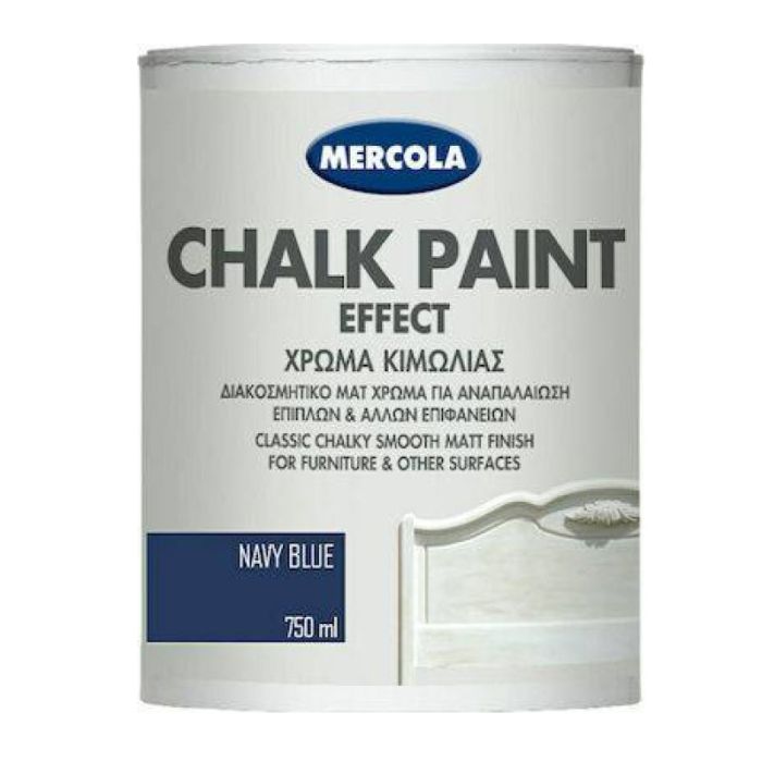 Mercola Matt Furniture Navy Blue Chalk Paint 750ML