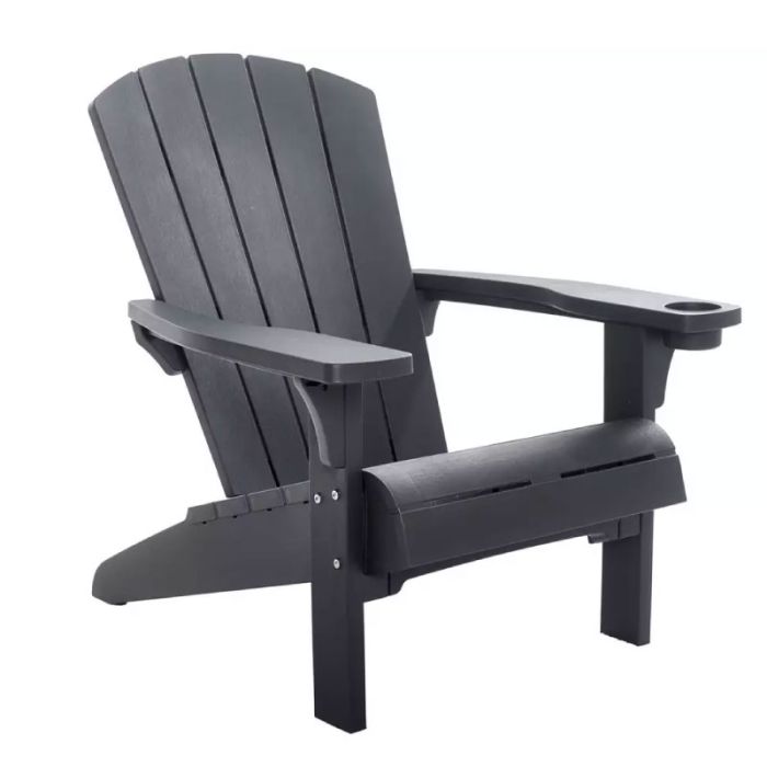 Keter Alpine Adirondack Graphite Plastic Garden Chair