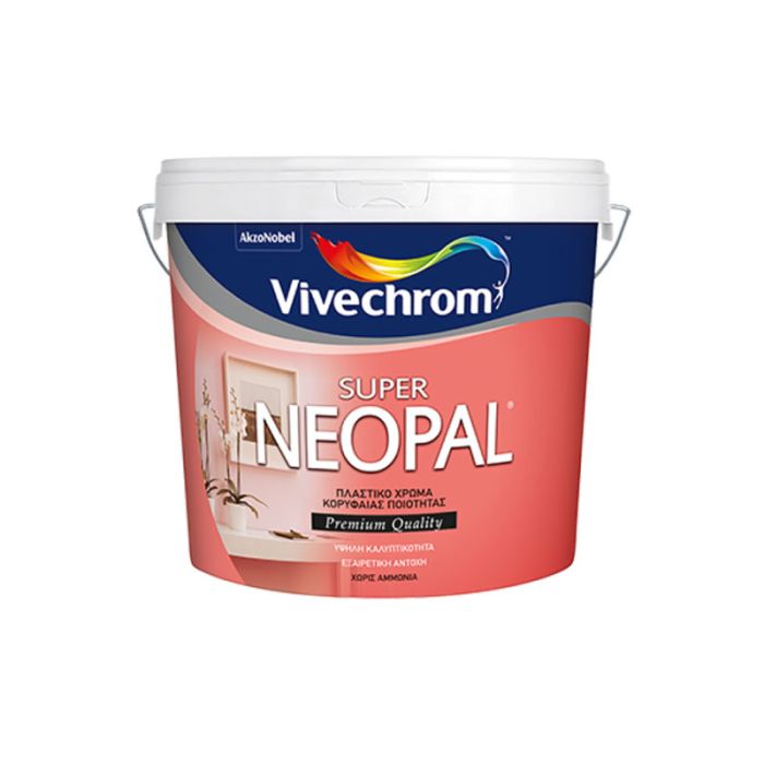 Vivechrom Super Neopal Ματ Πλαστικό Χρώμα Λευκό 3L