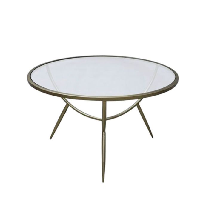 Vero 04-0527 Glass Transparent Gold 75x49.5cm Coffee Table