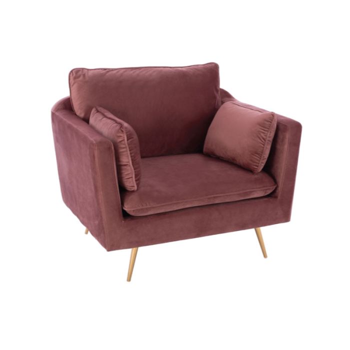 Karen HM3136.12 Velvet Rotten Apple Armchair