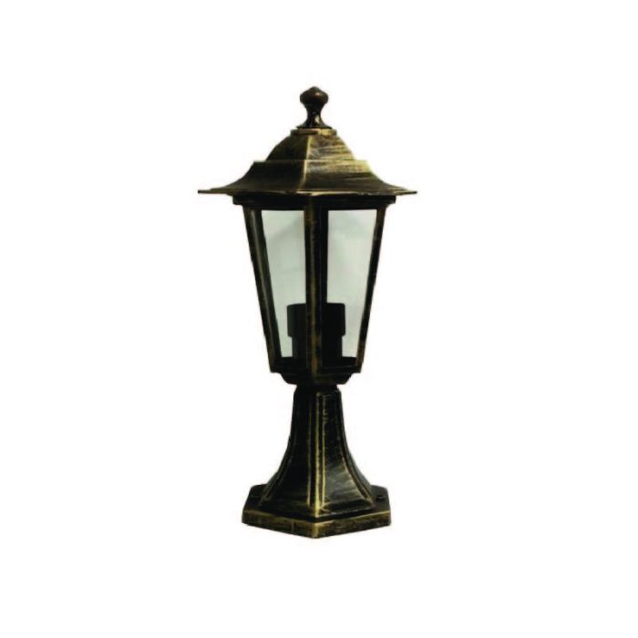 Eurolamp E27 Bronze Hexagonal Outdoor Post Light