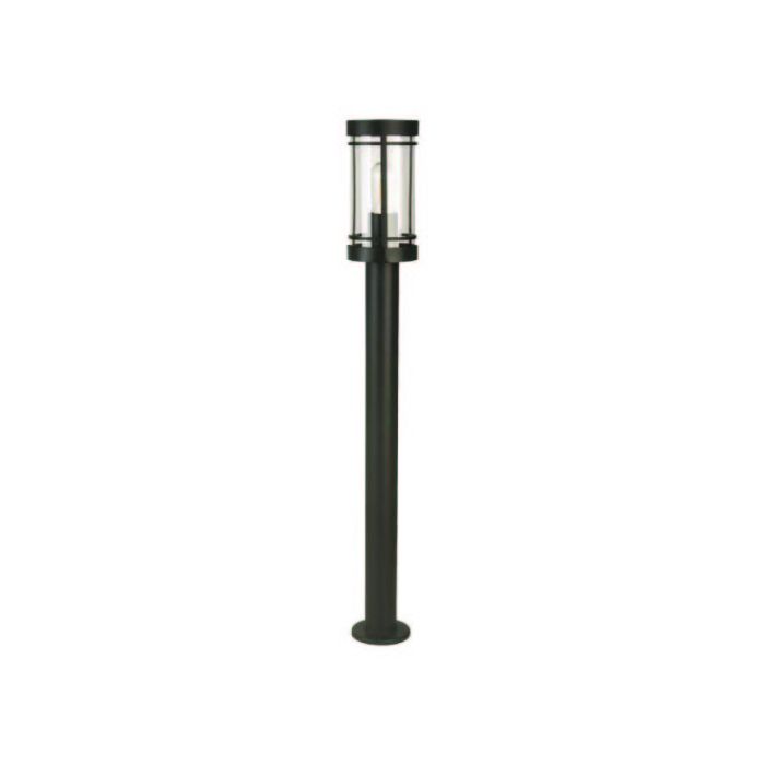 Eurolamp E27 Black Metallic Column Outdoor Post Light