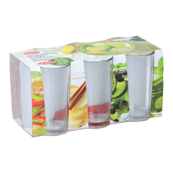 Water Glasses Alpina Set 6pcs Transparent 8058