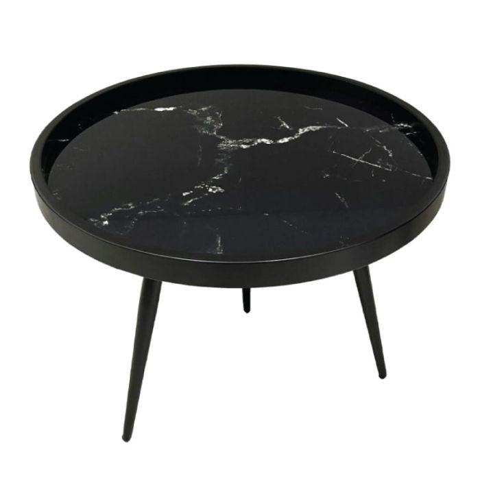 Marm 04-0640 Black Pattern 60x45cm Coffee Table