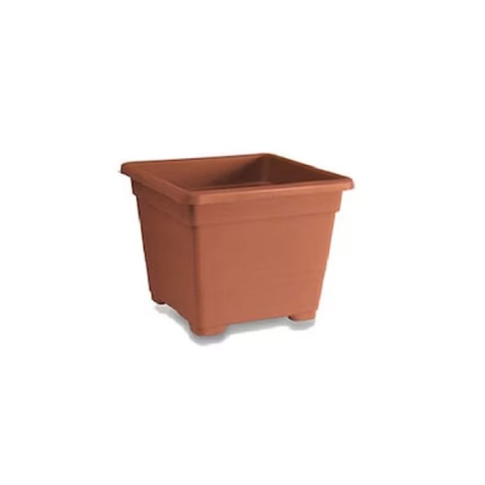 VS Begonia 40x40x30cm Brown Plastic Square Flower Pot