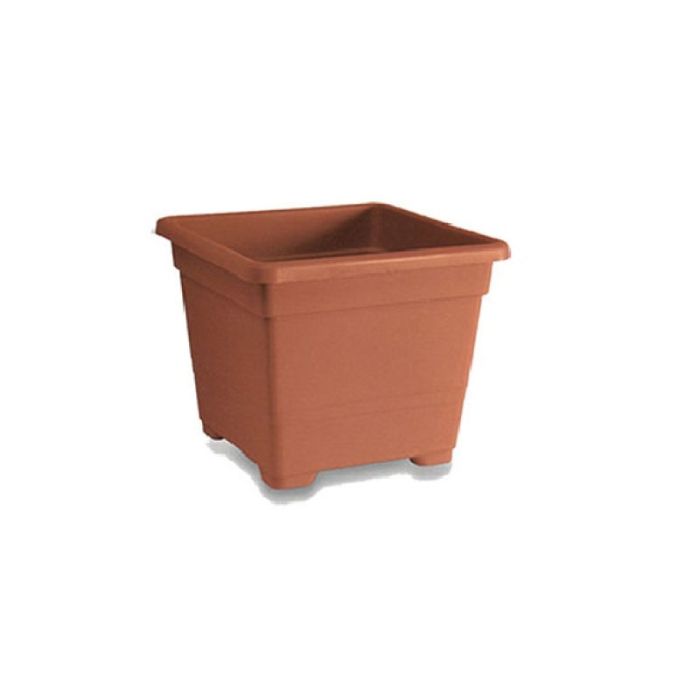 VS Begonia 50x50x34cm Brown Plastic Square Flower Pot