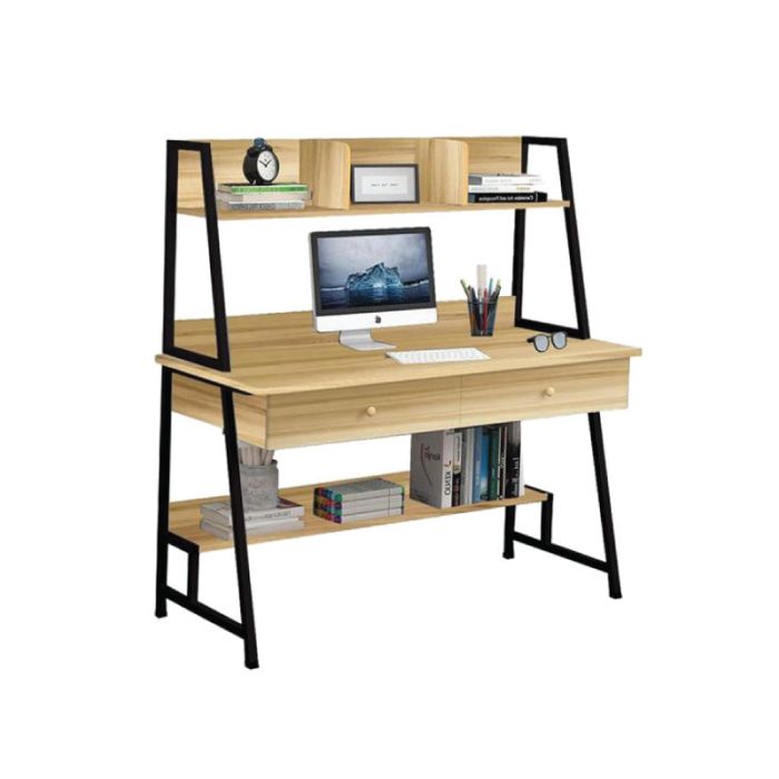 Office Desk PC E-00022716 (EO405,3) Black Sonoma 120x48x73/137cm