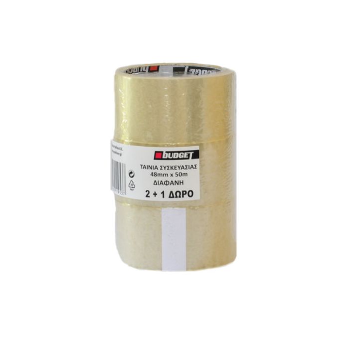 Pra Budget Transparent 48mmx50m Packaging Tape (2+1 Free)