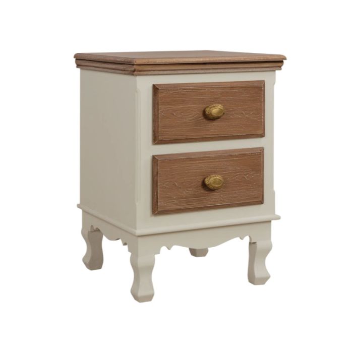 Melody Ecru Brown 37x33.5x53cm Nightstand