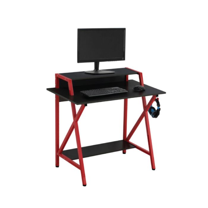 Gaming Office Desk HM8774 Black Red 95x48x79cm