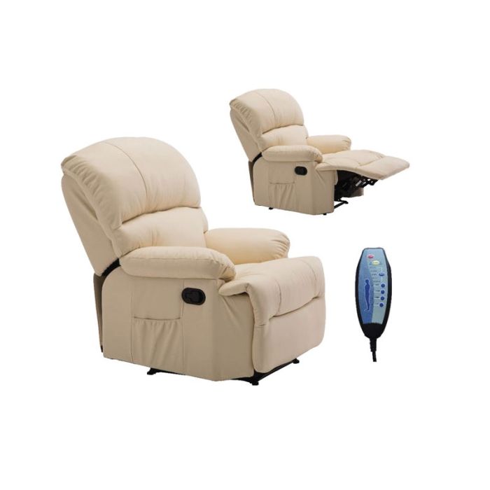 Space E-00019059 (E9731,1) PU Beige Massage-Relax Armchair