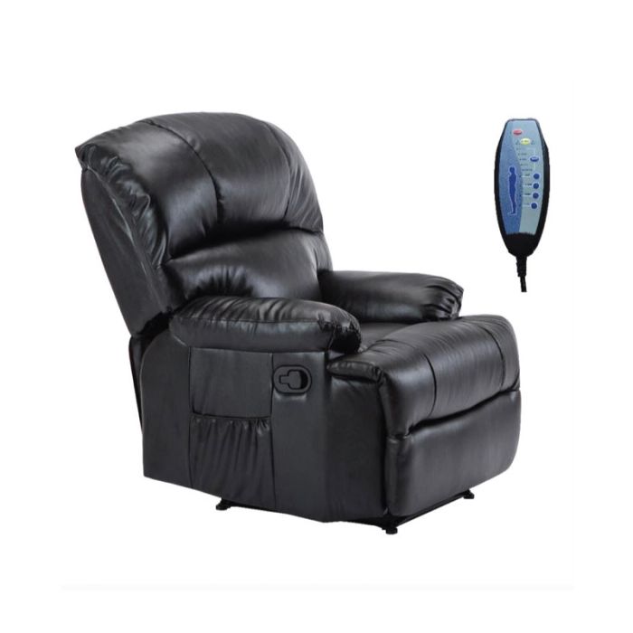 Space E-00019058 (E9731,2) PU Black Massage-Relax Armchair