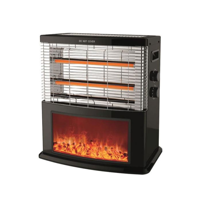 Eurolamp Indoor Quartz Heater (Flame Effect) 300-41404 2000w