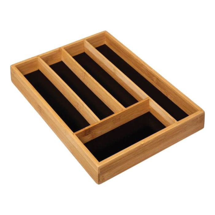 JJA Bamboo 5 Compartments Cutlery Tray