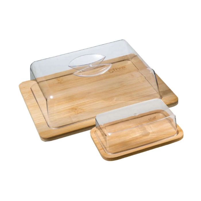 JJA 24x18.5x7.5cm Bamboo Cheese Box (+Butter Dish)