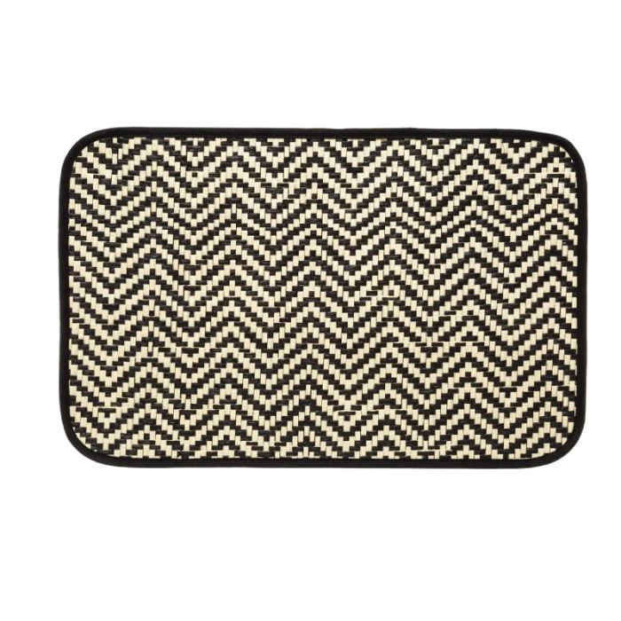 JJA Wood Black White 30cm Placemat