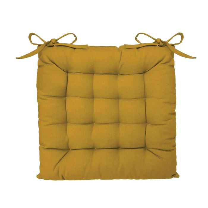 JJA Cotton Yellow 38x38cm Chair Pad