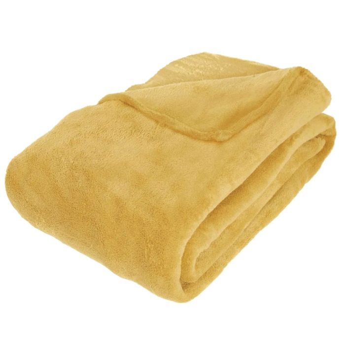 JJA 180x230cm Ocher Living Room Throw Blanket