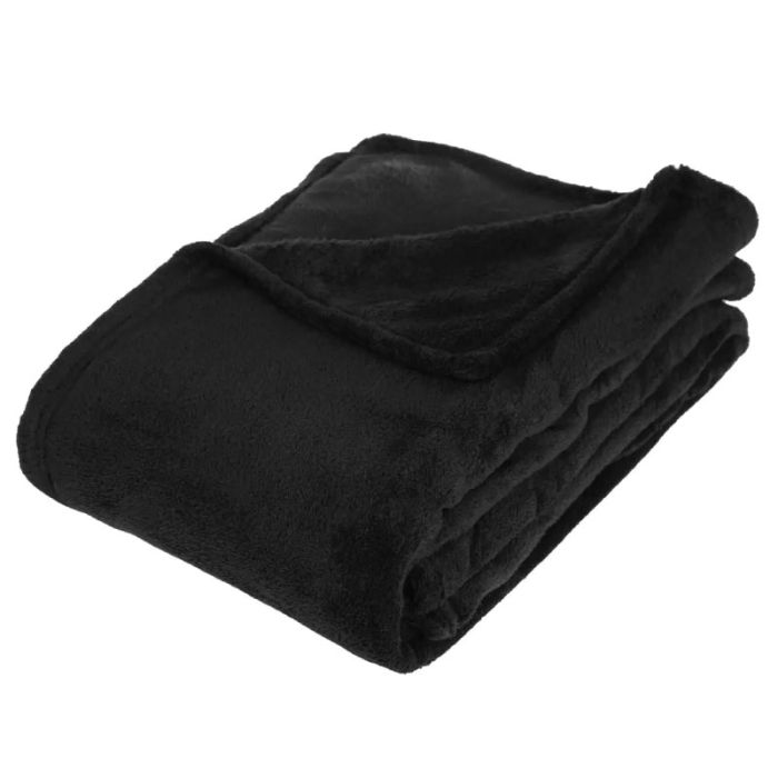 JJA 130x180cm Black Living Room Throw Blanket