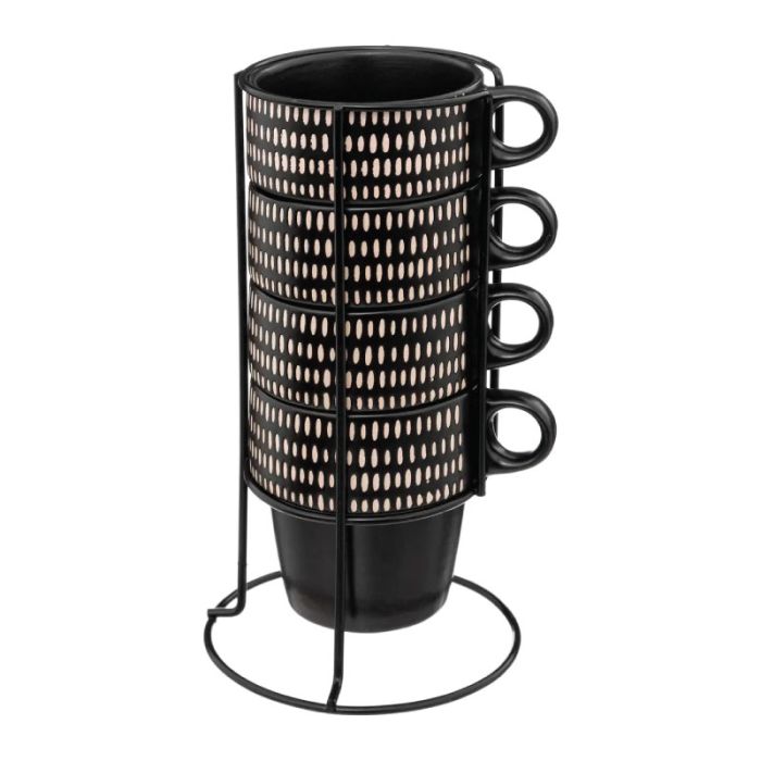JJA Ethnika 4pcs Set Mug With Rack 250ml