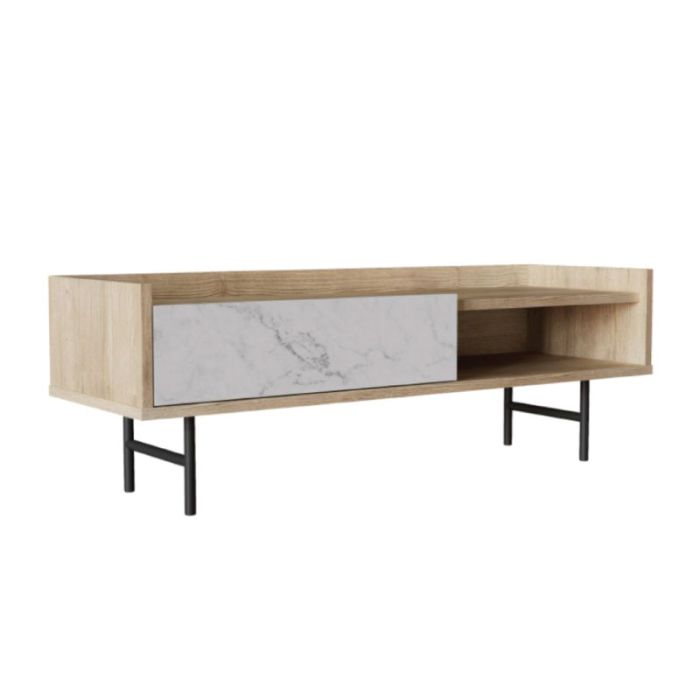 Stockholm 04-0652  Sonoma Decape White Marble Melamine 120x59x40cm Coffee Table