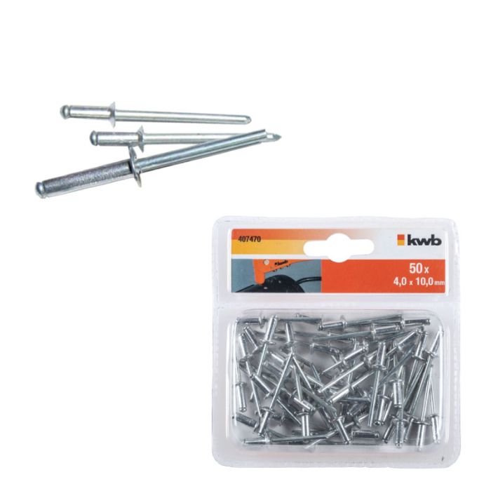 KWB Blind Rivets 4.0 X 10mm 50 Pack