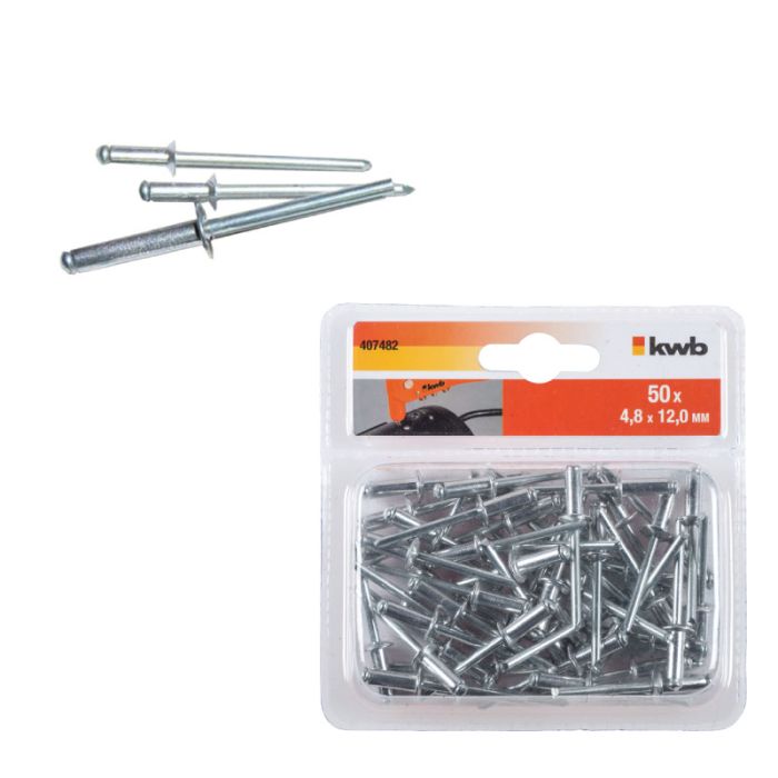 KWB Blind Rivets 4.8 X 12mm 50 Pack