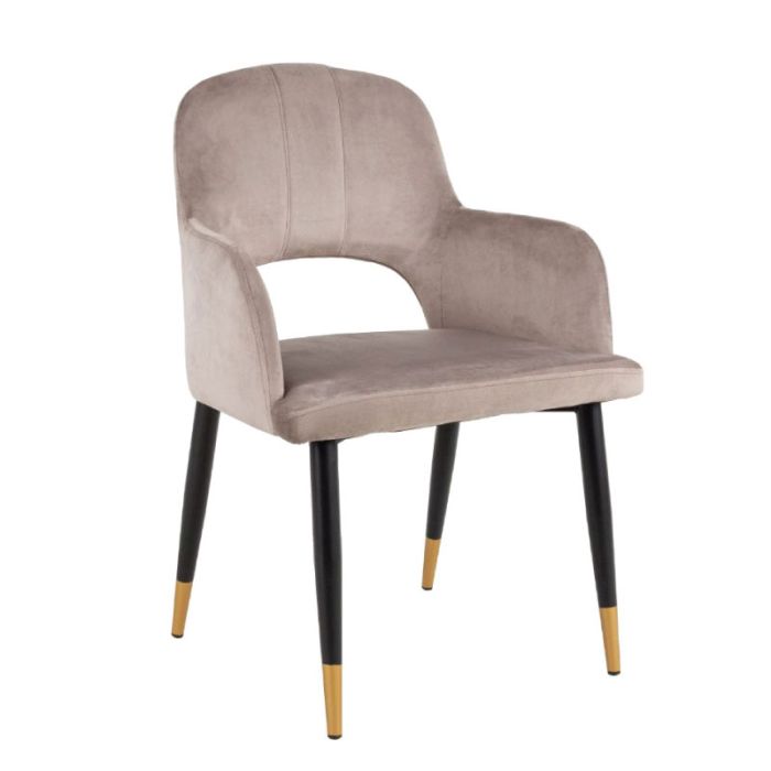 Gala 03-0905 Velvet Beige Armchair