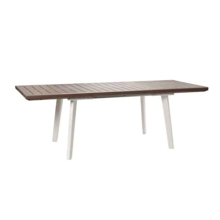 Keter Harmony Plastic White Cappuccino 162-241cm Rectangular Garden Table