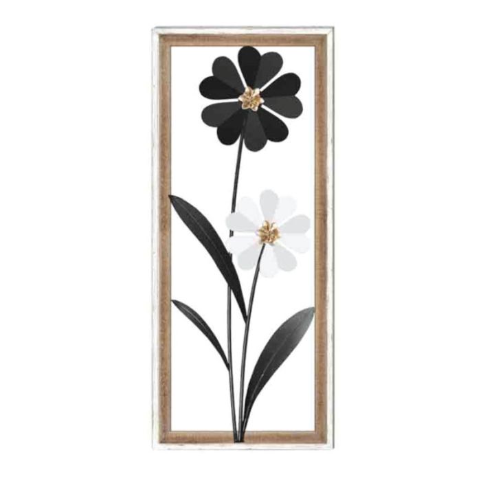 Fy Flower Black White 30x71cm Wall Decor (349)