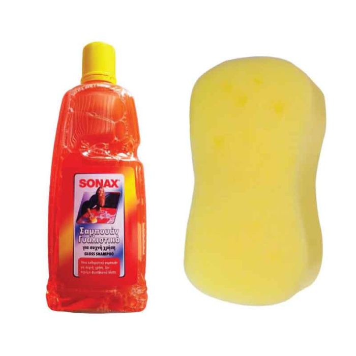 Sonax 1L Ucare Wax Car Shampoo + Jumbo Sponge