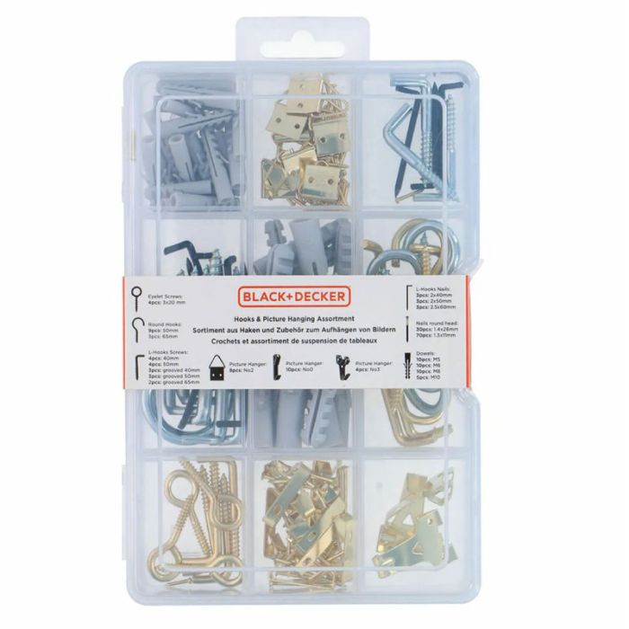 Black & Decker 198pcs Pictures / Hooks Fixing Set