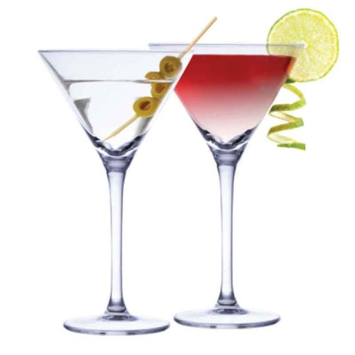 Alpina 4pcs Set Martini Cocktail Glasses 220ml