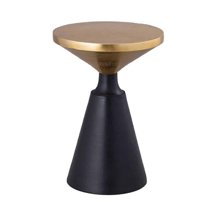 Trilogy 04-0865 Gold Rough Black 30x46cm Side Table