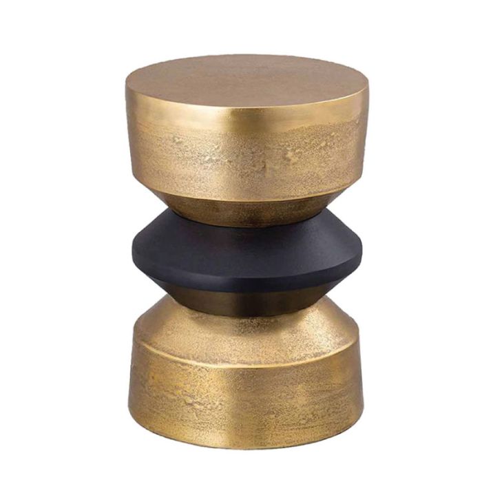 Trilogy 04-0866 Gold Rough Black 30x46cm Side Table