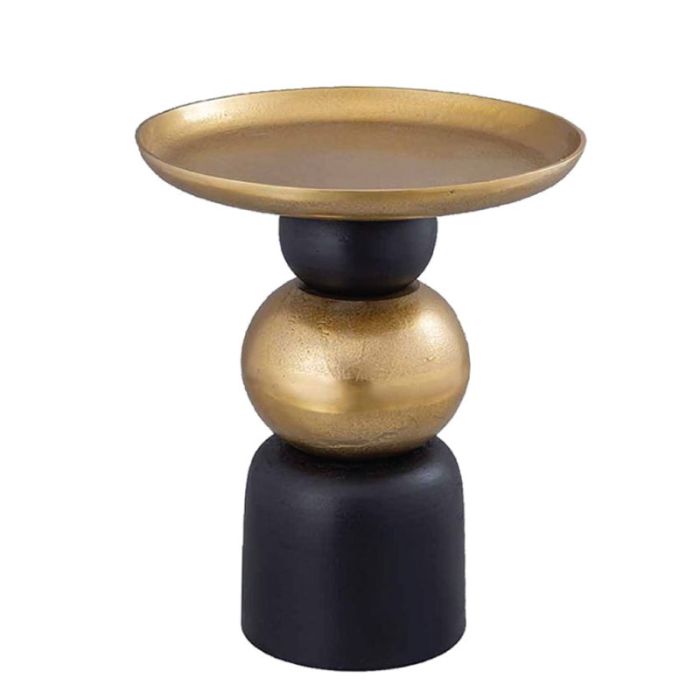 Trilogy 04-0867 Gold Rough Black 45x54cm Side Table