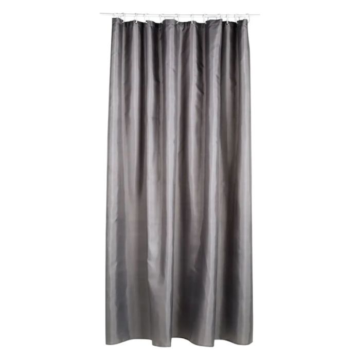 5 Five Plain 180x200cm Grey Bath / Shower Curtain