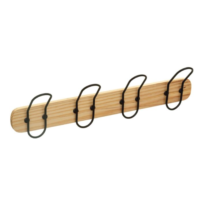 5 Five 50x13.5x6.5cm Wood Wall Coat Hanger