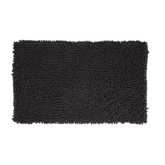 5 Five Maxi 50x80cm Black Chenille Toilet Mat