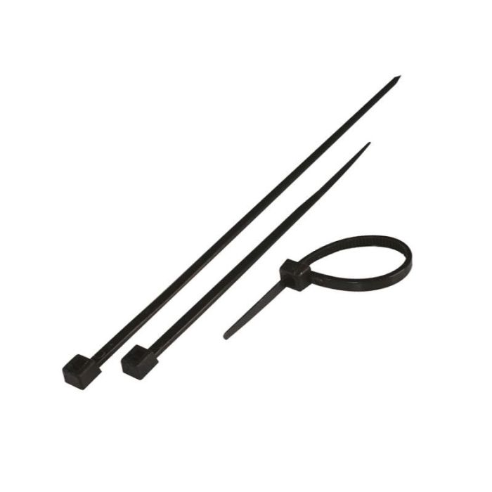 Eurolamp 200x4.8mm Black Cable Ties