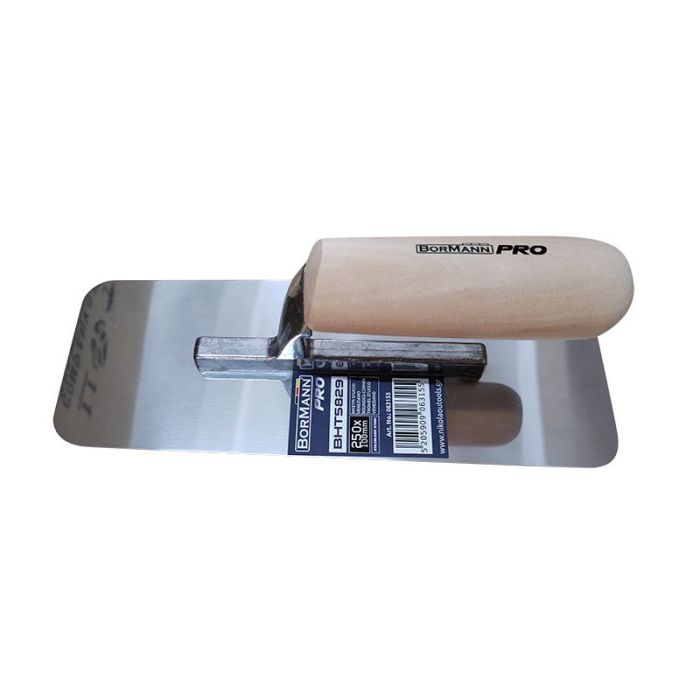 Bormann 250x100mm Wooden Handle Plastering Trowel